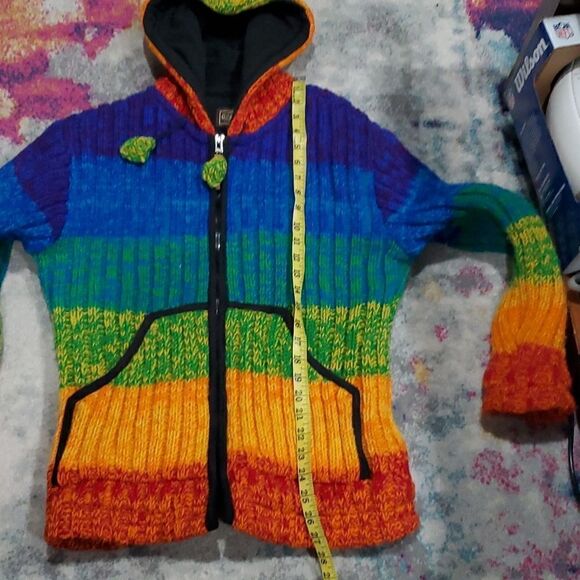 Kyber 100% Wool Rainbow Coat  - Picture 16 of 16